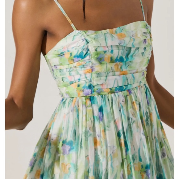 Astr Blue and Green Floral Mini Dress - Picture 3 of 15